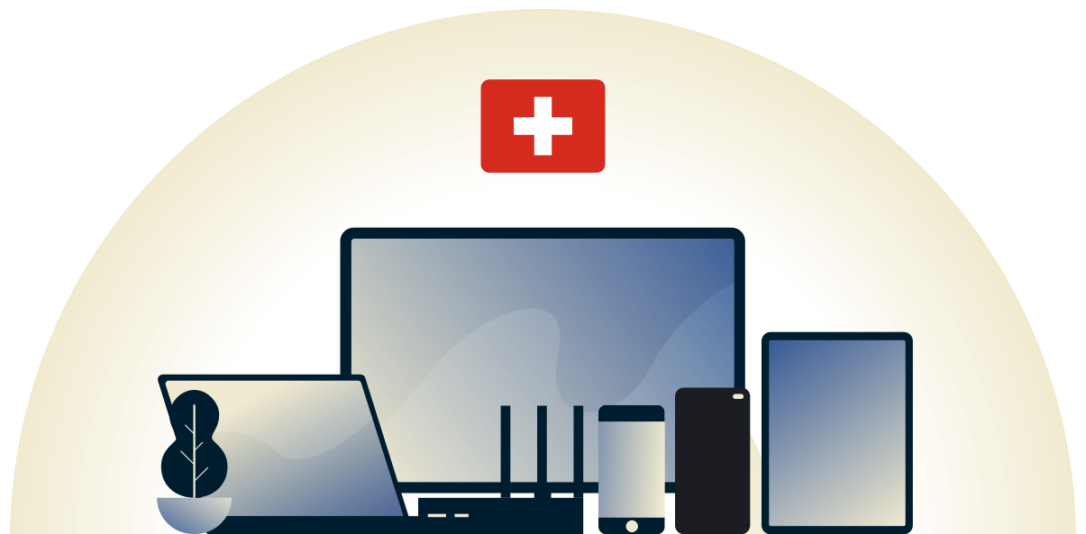 Schweiz VPN schützt eine Vielzahl von Geräten.